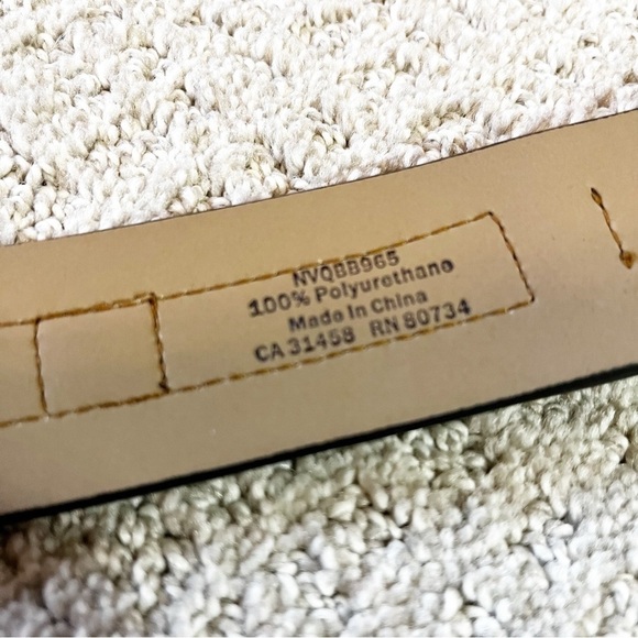 BCBG Max Azria Belt Sz M Black Statement Chunky Studded Biker City Art Vegan - Picture 7 of 8